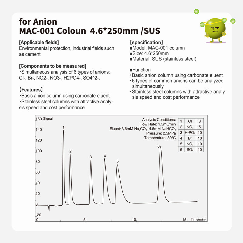 Load image into Gallery viewer, Anion column  MAC-001 (4.6*250mm)(made by SUS)
