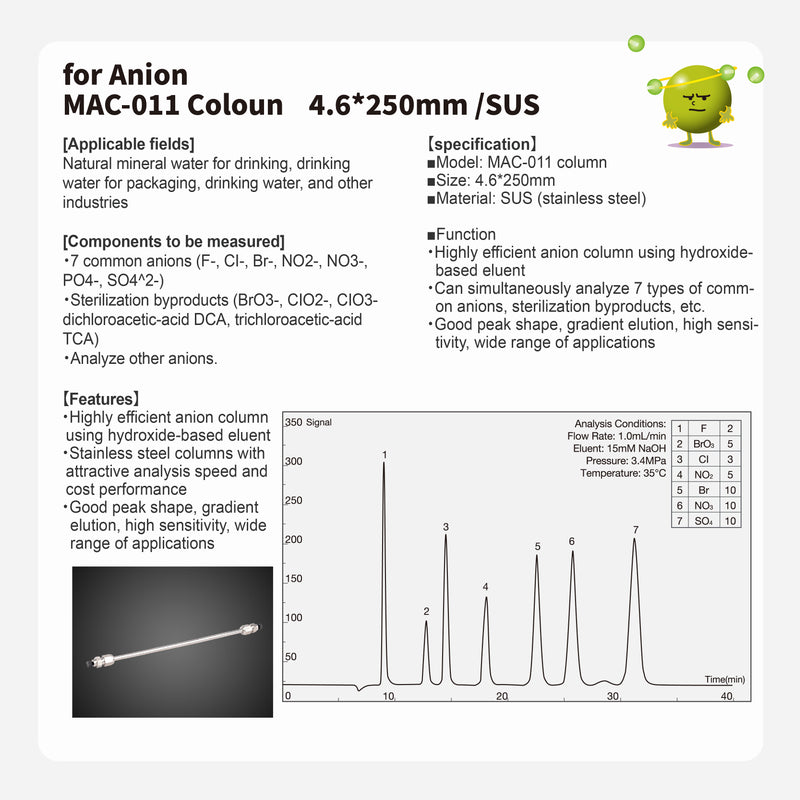 Load image into Gallery viewer, Anion column MAC-011 (4.6*250mm) (Made by SUS)
