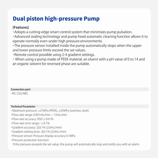 Pompe haute pression à double piston