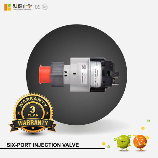 Six-port injection valve