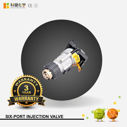 Six-port injection valve